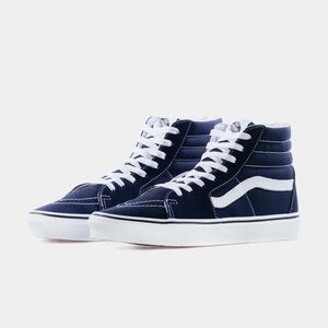 Vans Sk8‑Hi Canvas High‑Top • Navy/White • Men’s US 6
